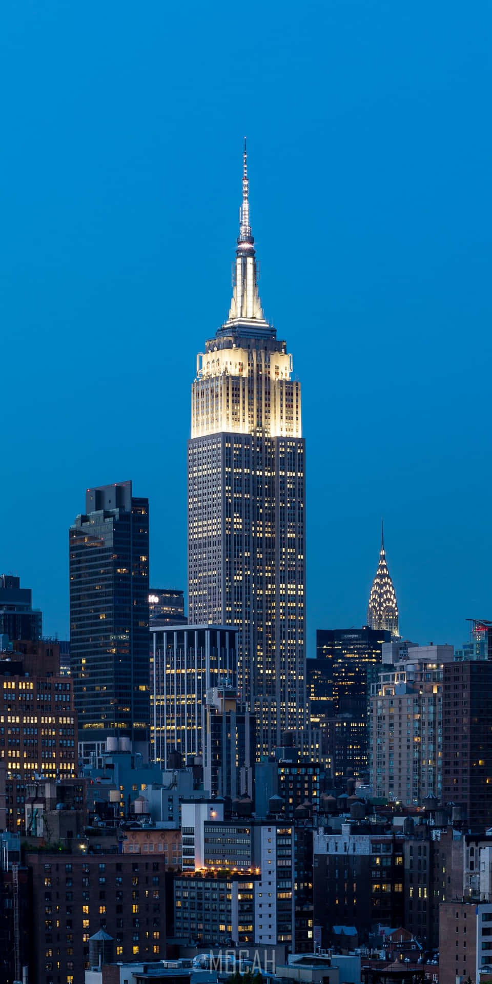 Spektakulärerluftblick Auf Die Berühmte Skyline Des Bundesstaates New York Wallpaper