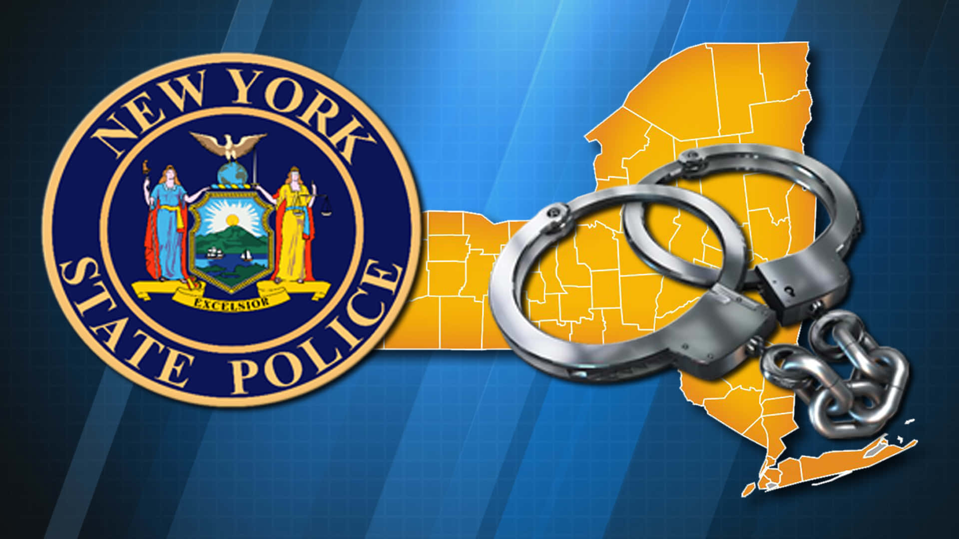 New York State Police Badgeand Handcuffs Wallpaper