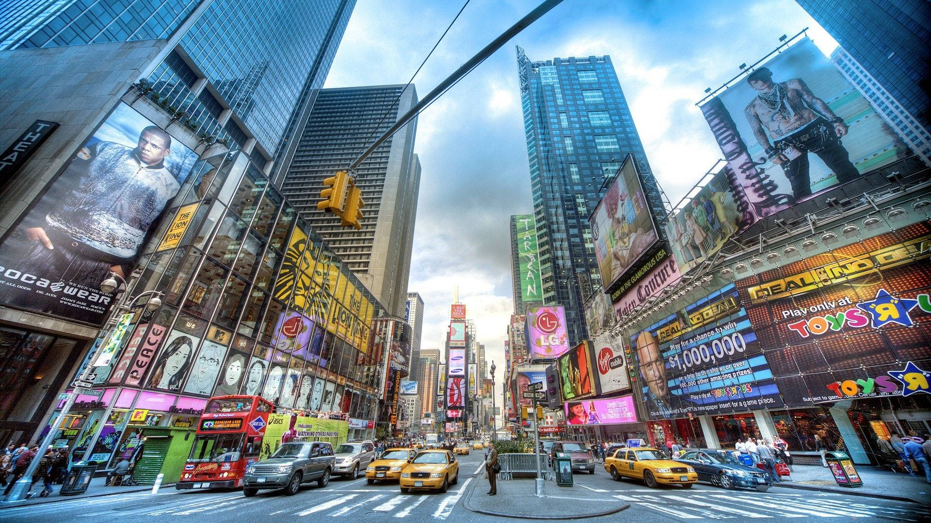 Stadtder Träume - Ein Blick Auf Die Straßen Von New York Wallpaper