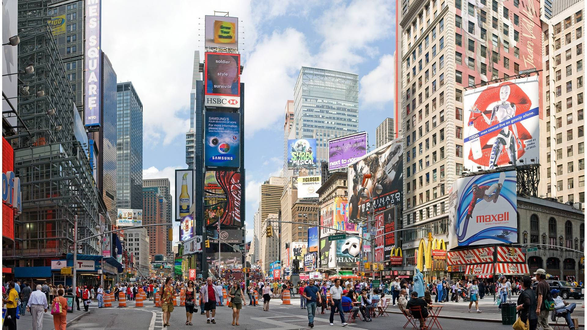 New York Times Square American City Wallpaper