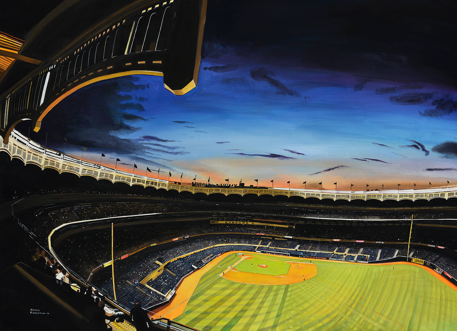 New York Yankee Stadium Fish-eye Wallpaper