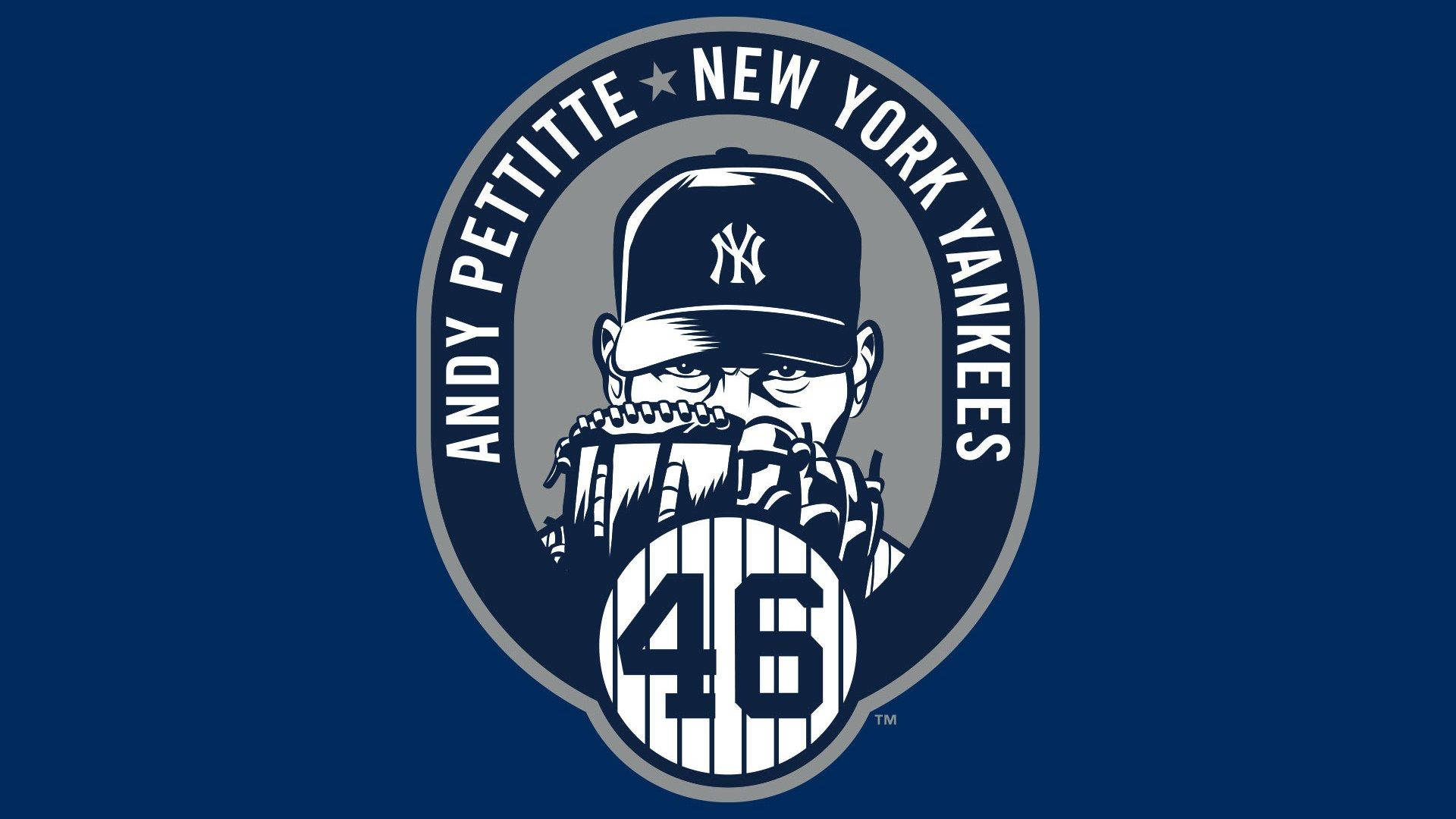 Download New York Yankees Andy Pettitte Logo Wallpaper