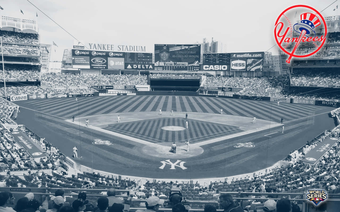 Nu kan New York Yankees-fans i 2020 vise deres holdånd med denne skræddersyede baggrund. Wallpaper