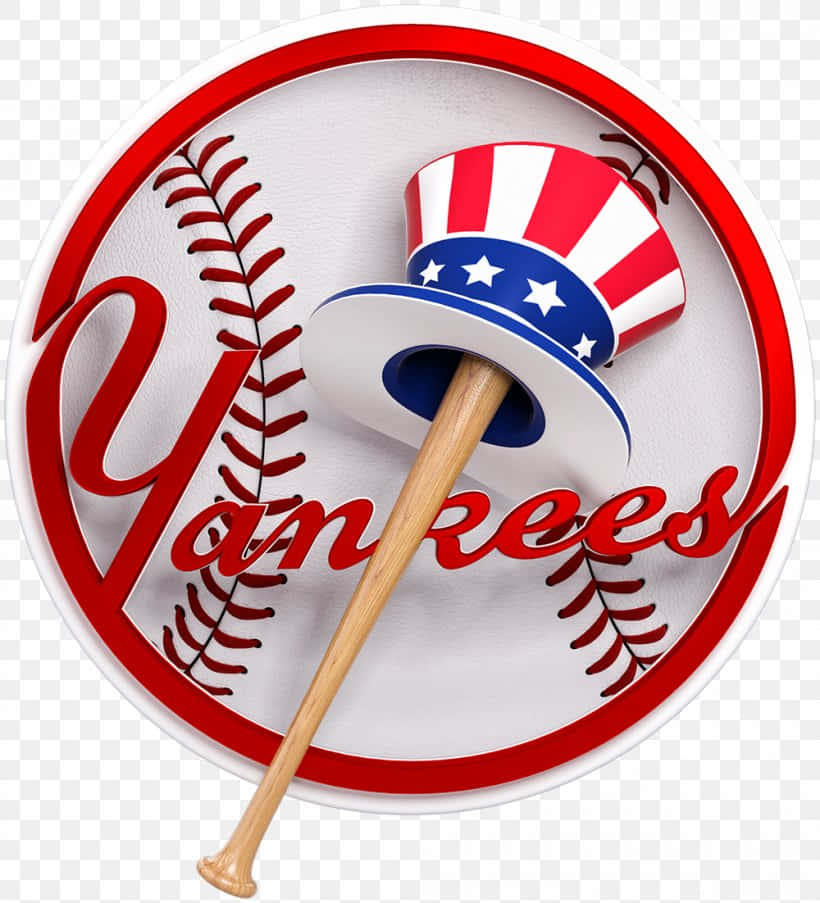 Download New York Yankees 3D Logo Lightning Art Wallpaper