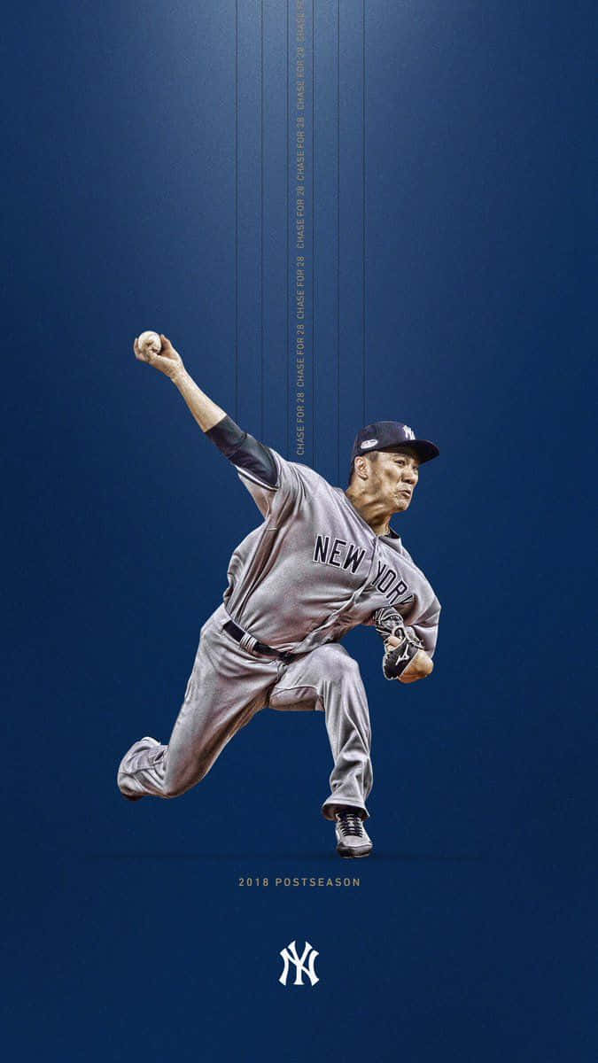 Vis Din Ægte New York Yankees Farver Med Det Nye Yankees Iphone Baggrund! Wallpaper