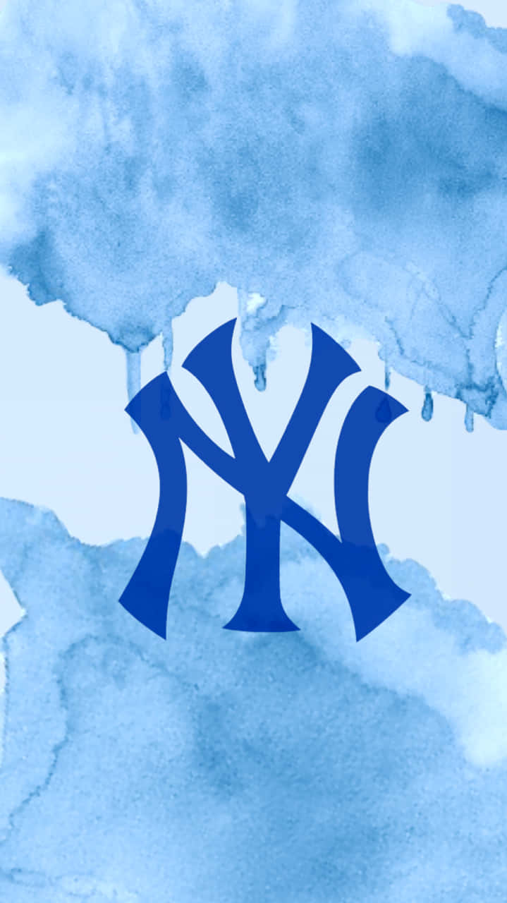 Backgroundblå Vattenfärg New York Yankees Iphone Bakgrundsbild. Wallpaper