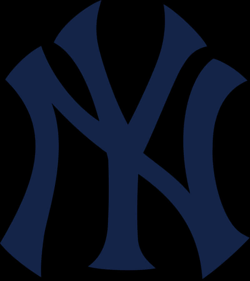 New York Yankees Logo Navy Background PNG