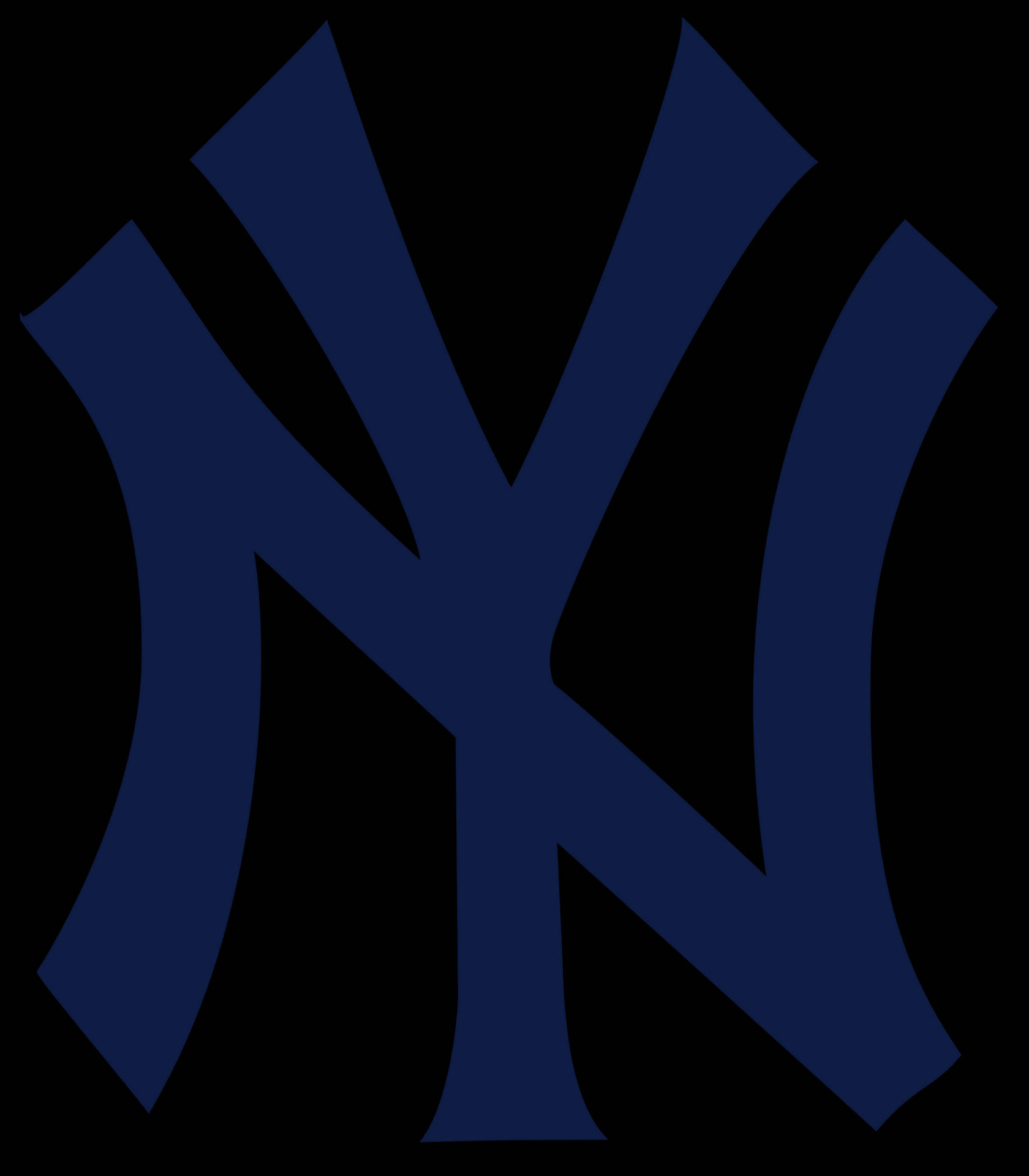 New York Yankees Blue NY Logo Vector Wallpaper