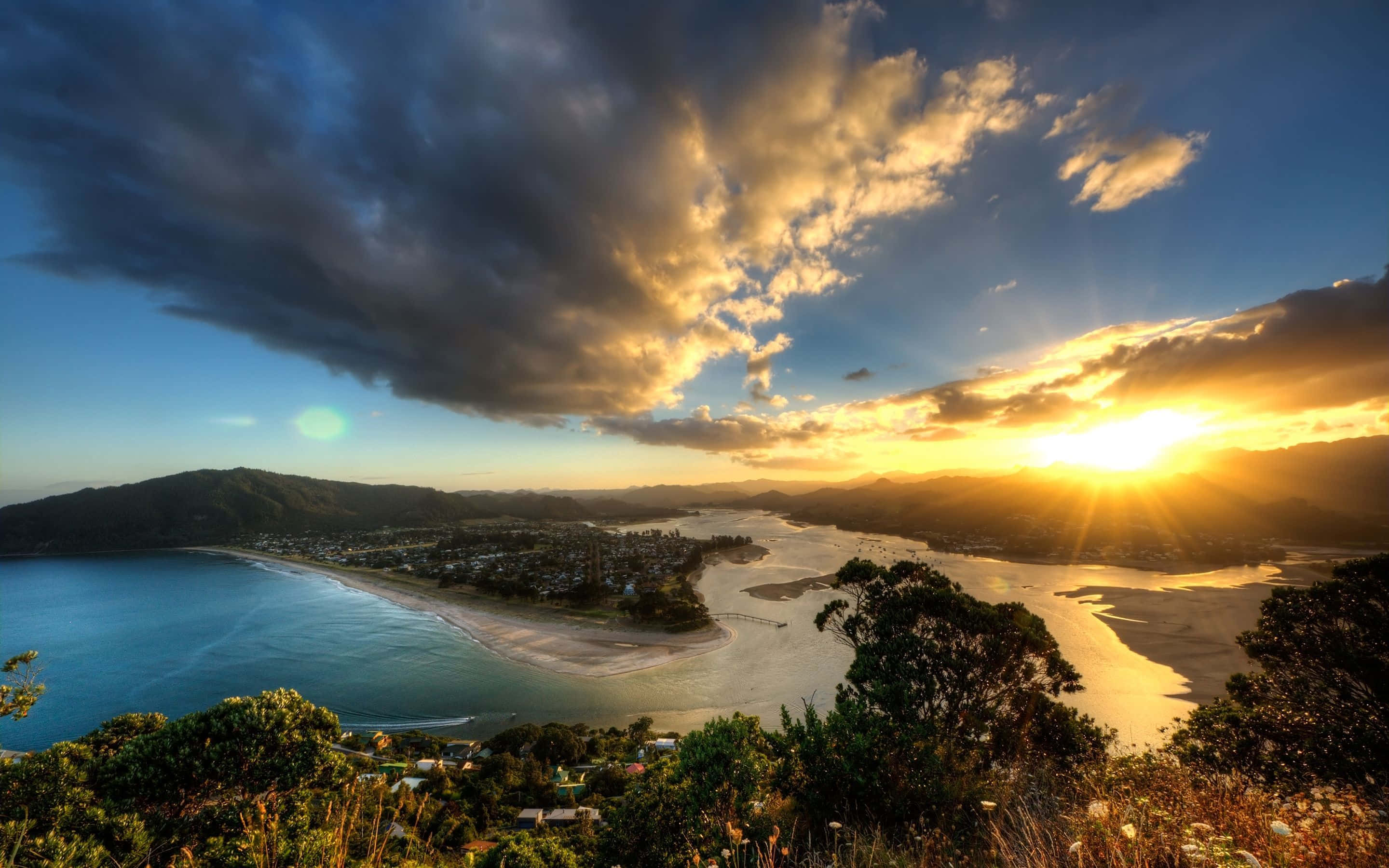 Solopgangover Mount Maunganui, New Zealand.