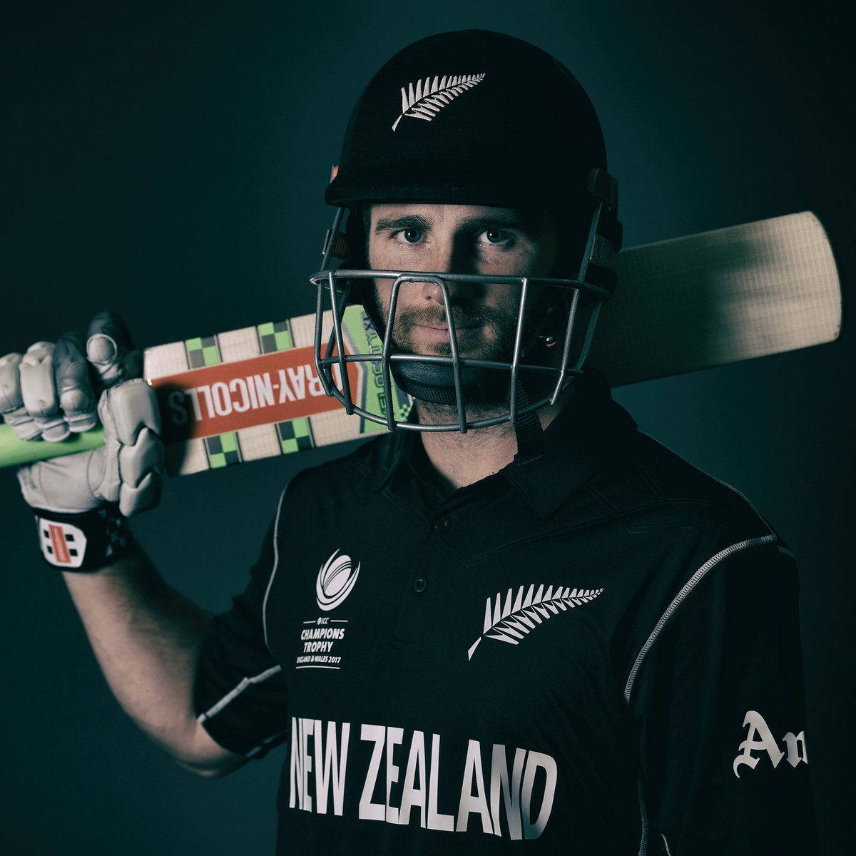 Nyt Zeeland Cricket Portræt af Kane Williamson Wallpaper