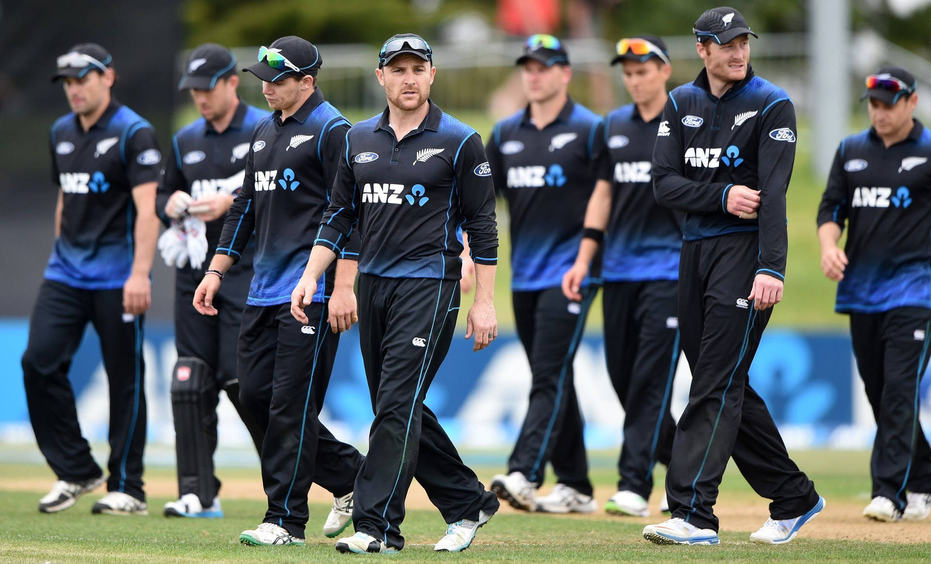 Ny Zeeland Cricket-hold Går i Haven Wallpaper