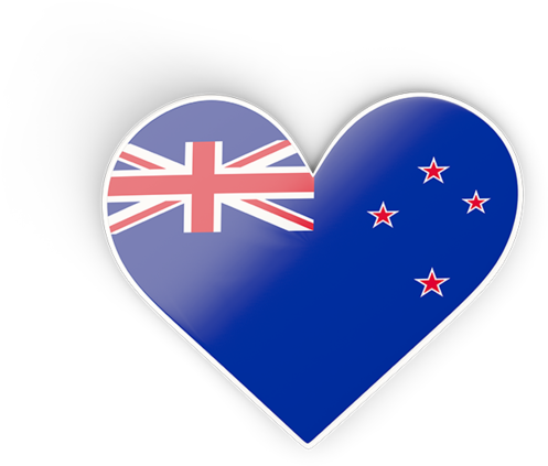 New Zealand Flag Heart PNG