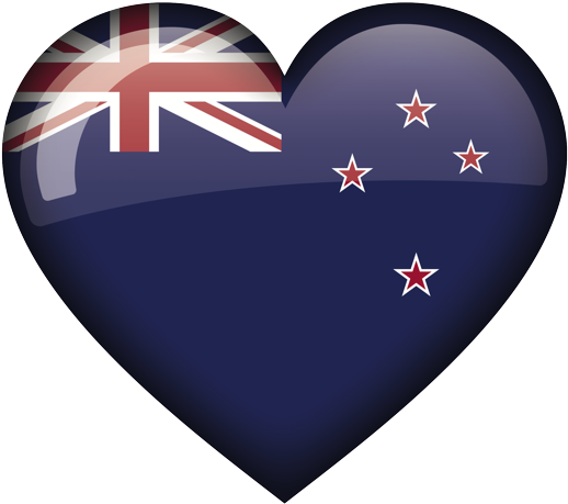 New Zealand Flag Heart PNG