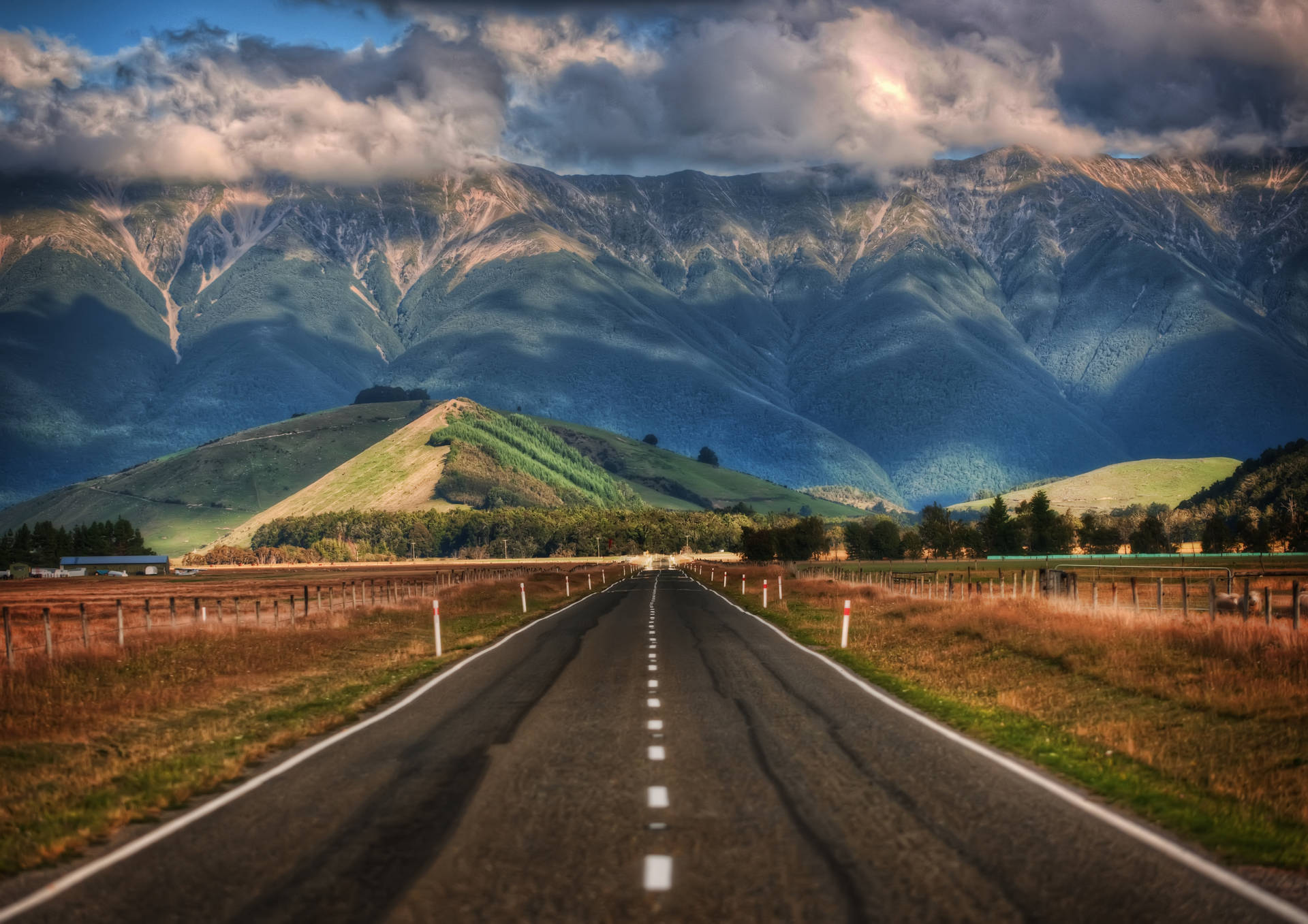 New Zealand High Way Road Wallpaper