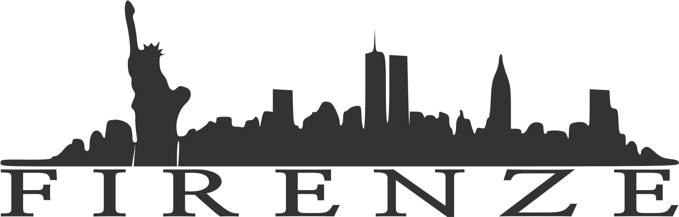 New_ York_ City_ Silhouette_with_ Firenze_ Text PNG