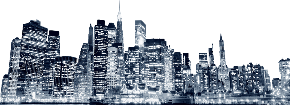 New_ York_ City_ Skyline_ Nighttime_ Panorama PNG