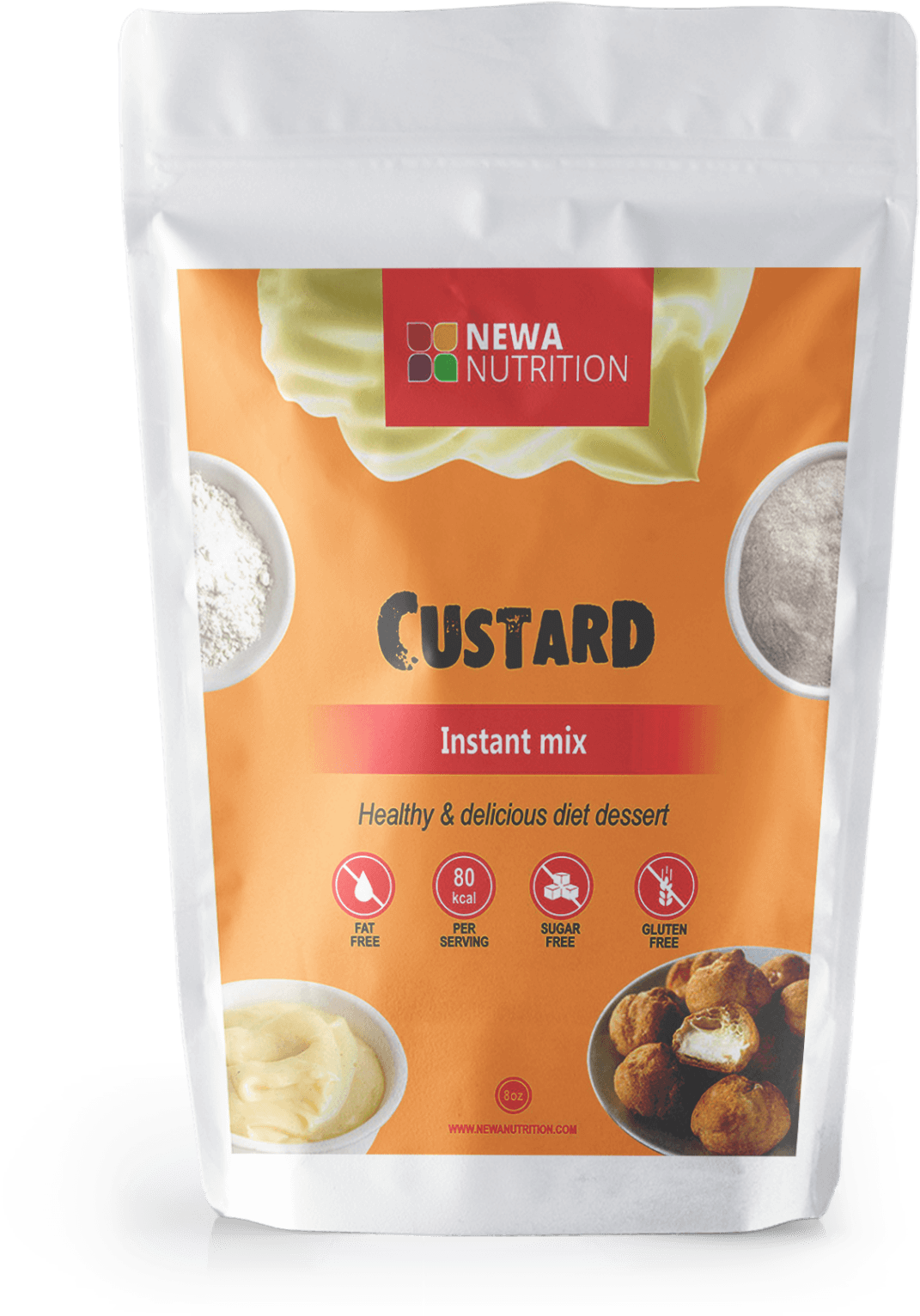 Newa Nutrition Custard Instant Mix Package PNG
