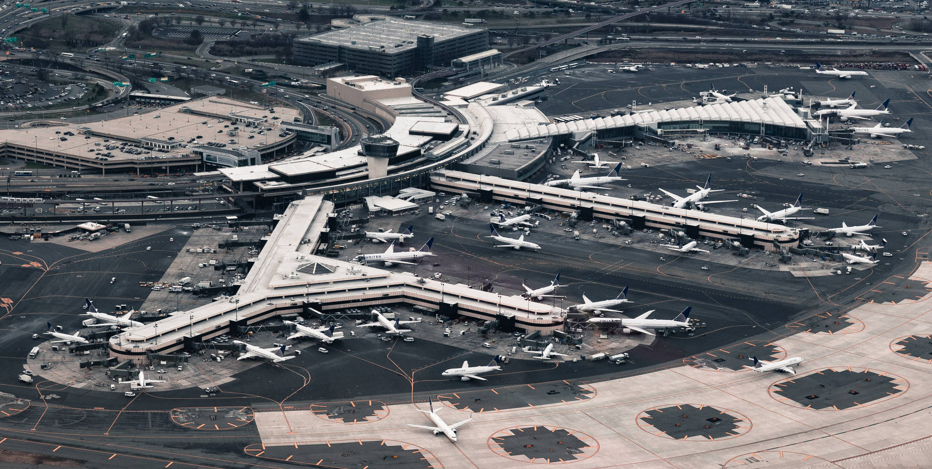 Aeroportointernazionale Di Newark Liberty - Foto Completa Sfondo