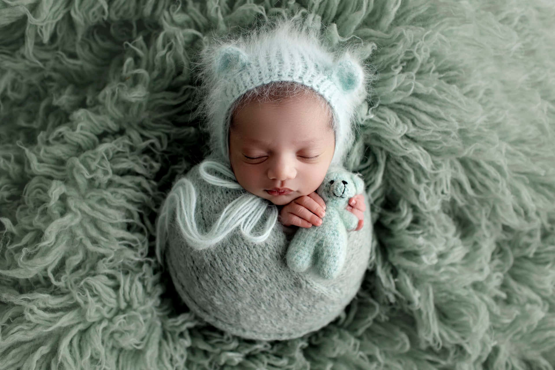 Adorable Newborn Baby Sleeping Peacefully