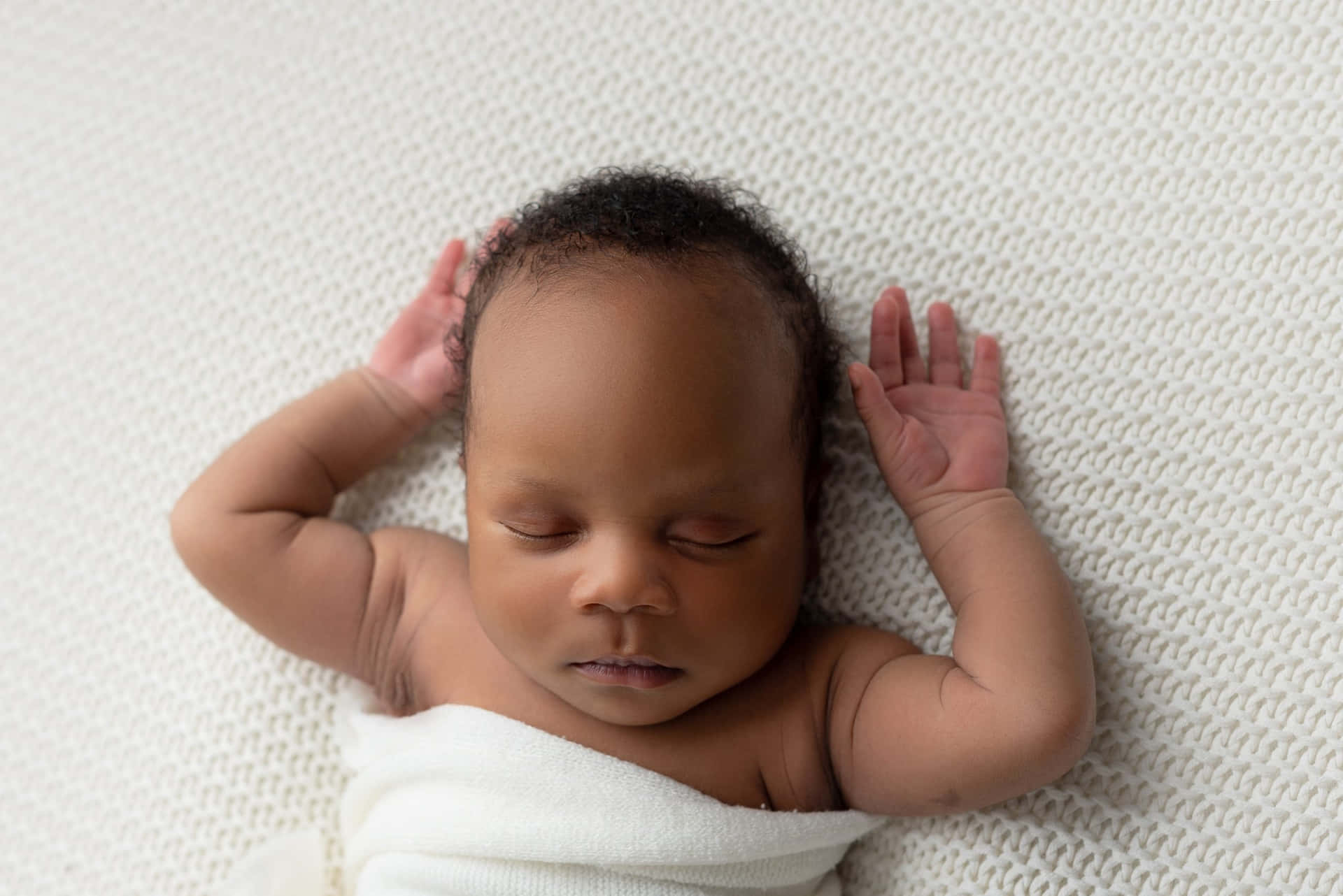 Adorable Newborn Baby Lying Peacefully