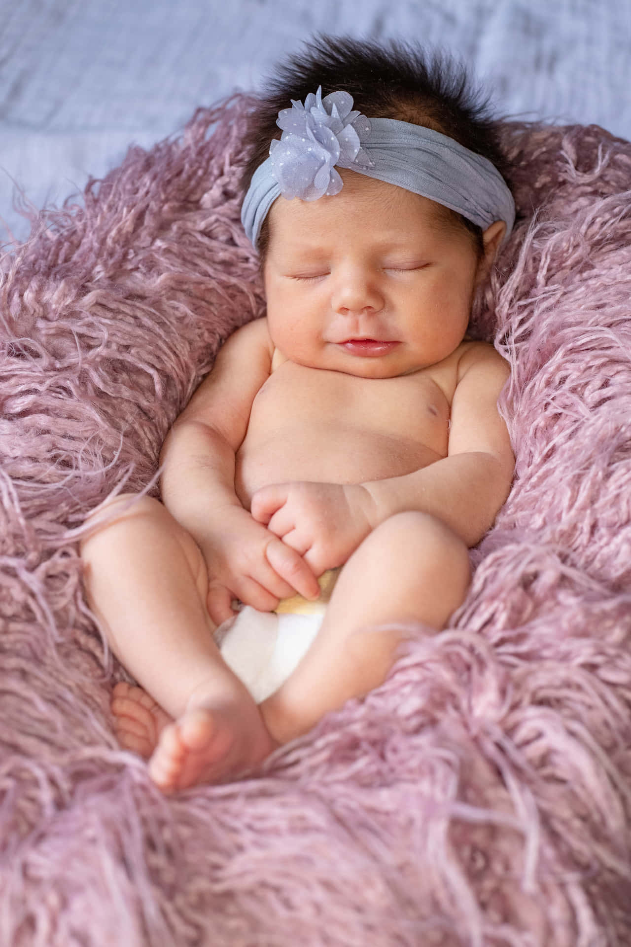 Adorable newborn baby sleeping peacefully