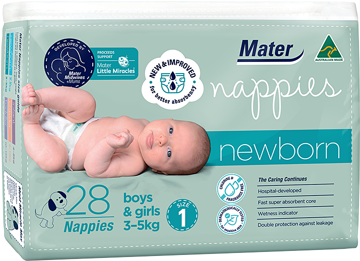 Newborn Baby Diapers Packaging PNG