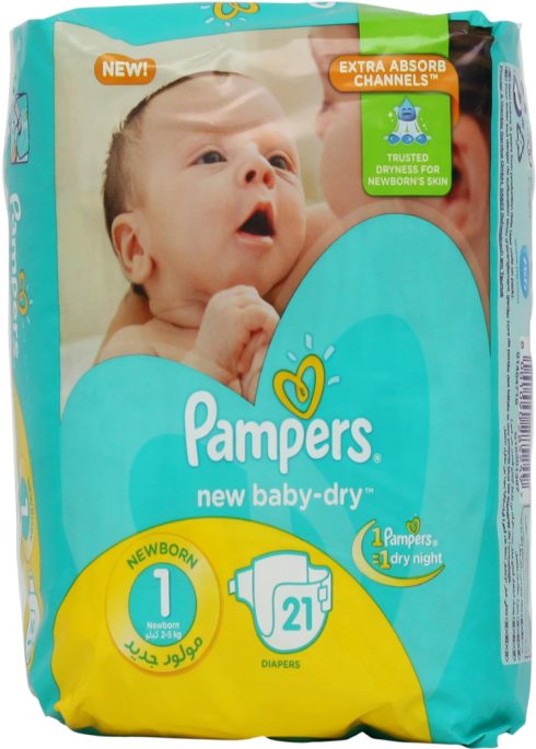 Newborn Baby Diapers Pampers Pack PNG