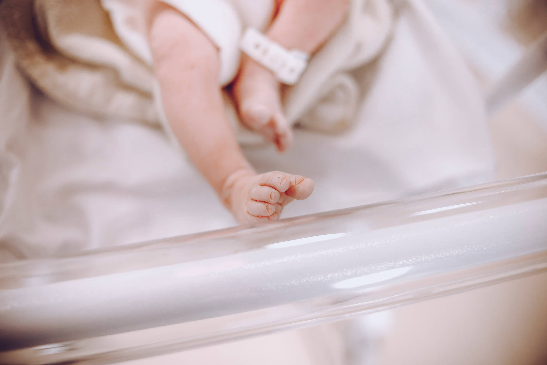 Newborn Baby Girl Hospital Cradle