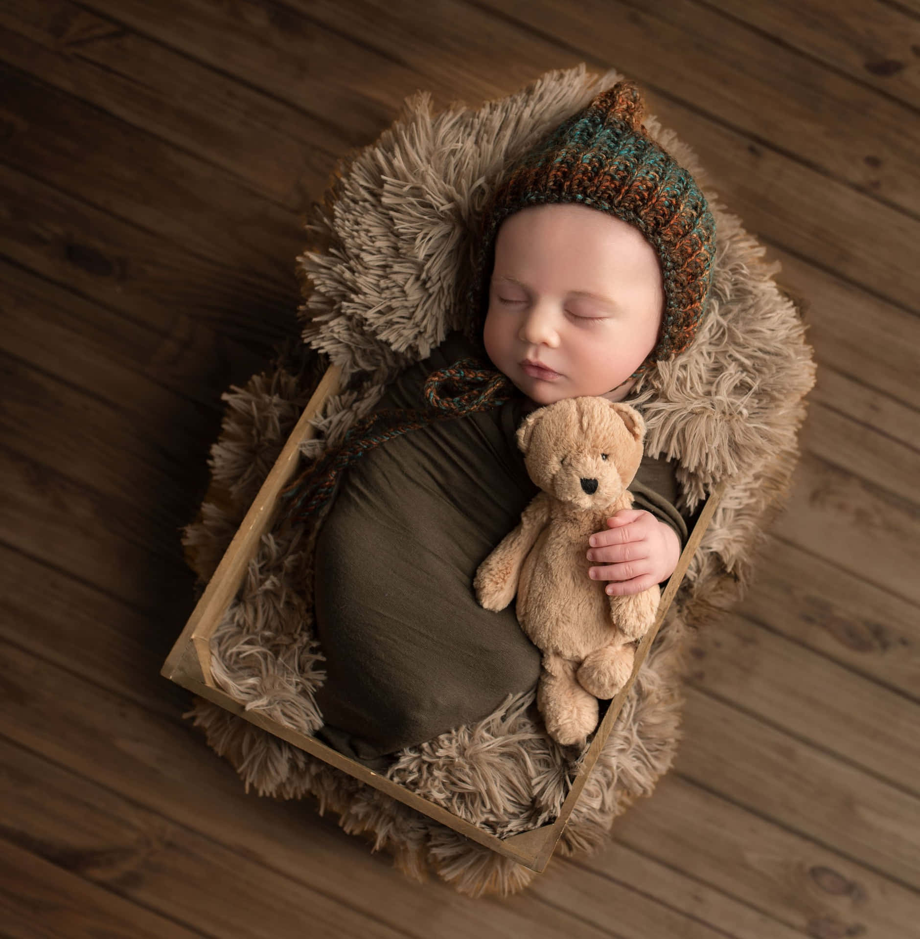 Cherubic Newborn Boy Resting Peacefully
