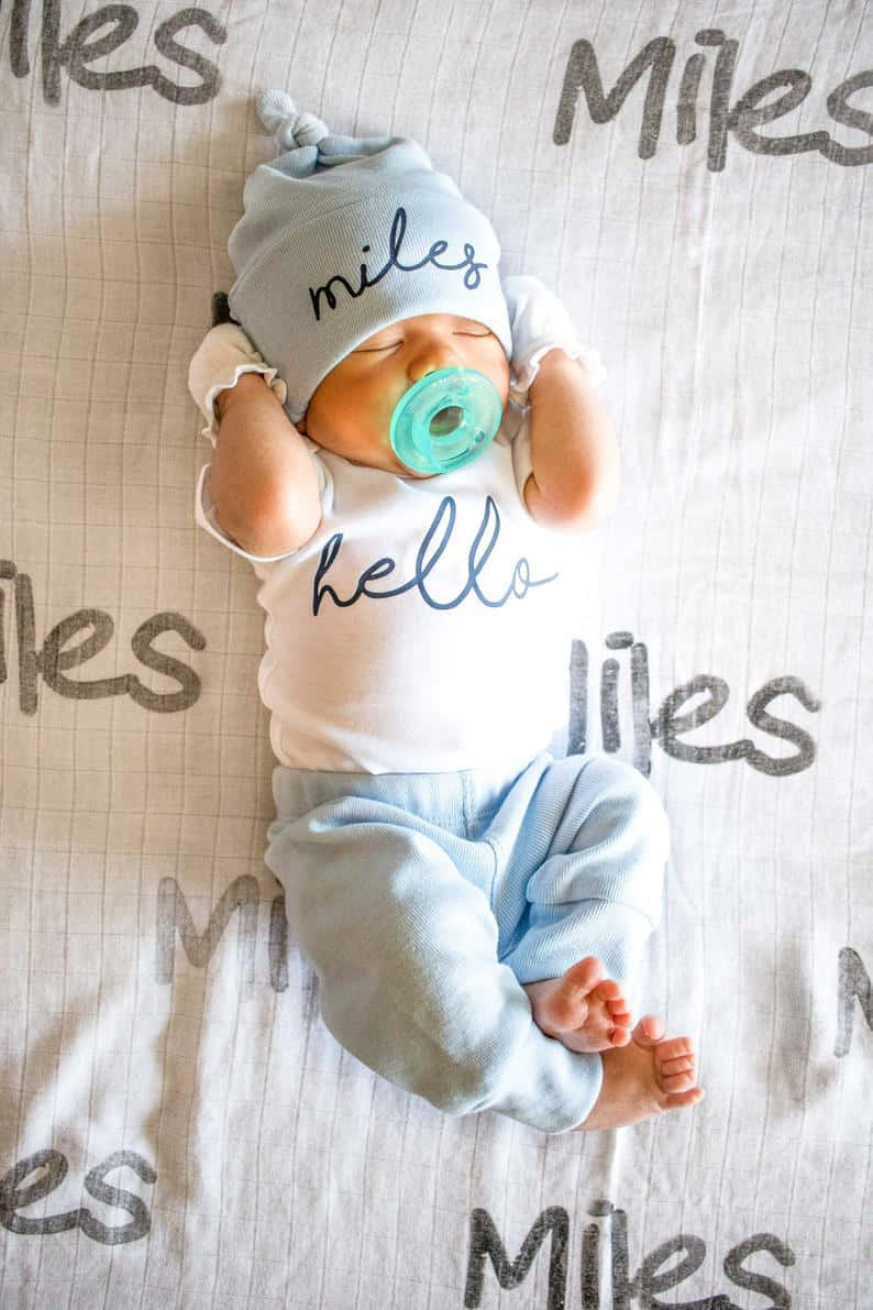 Newborn Boys Text Clothing Pictures