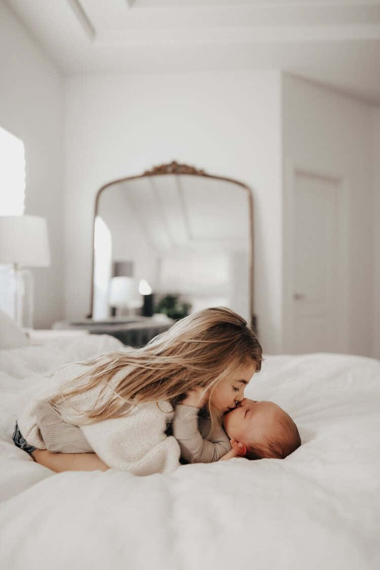 Newborn And Mother Inside Bedroom Pictures