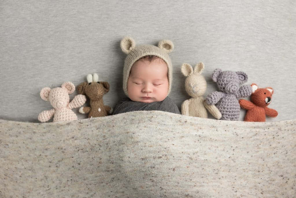 Newborn With Stuffed Animals Pictures