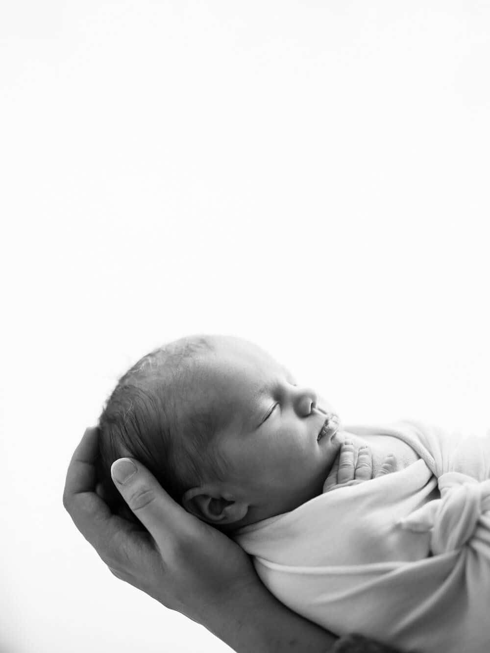 Newborn Black And White Sleeping Pictures
