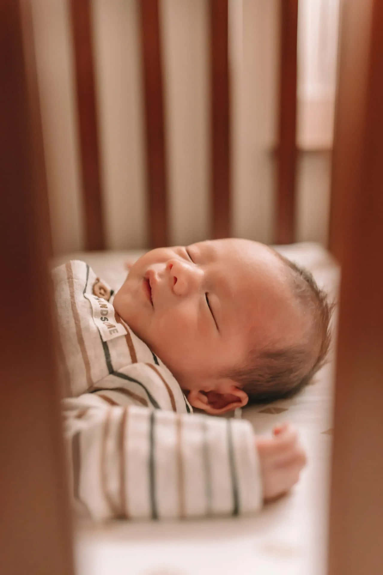 Newborn Baby Sleeping In Crib Pictures