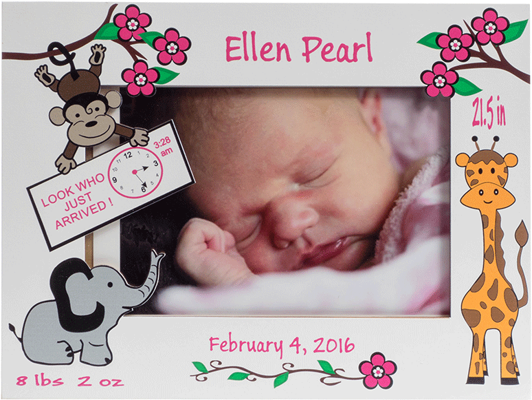 Newborn_ Announcement_ Jungle_ Theme PNG