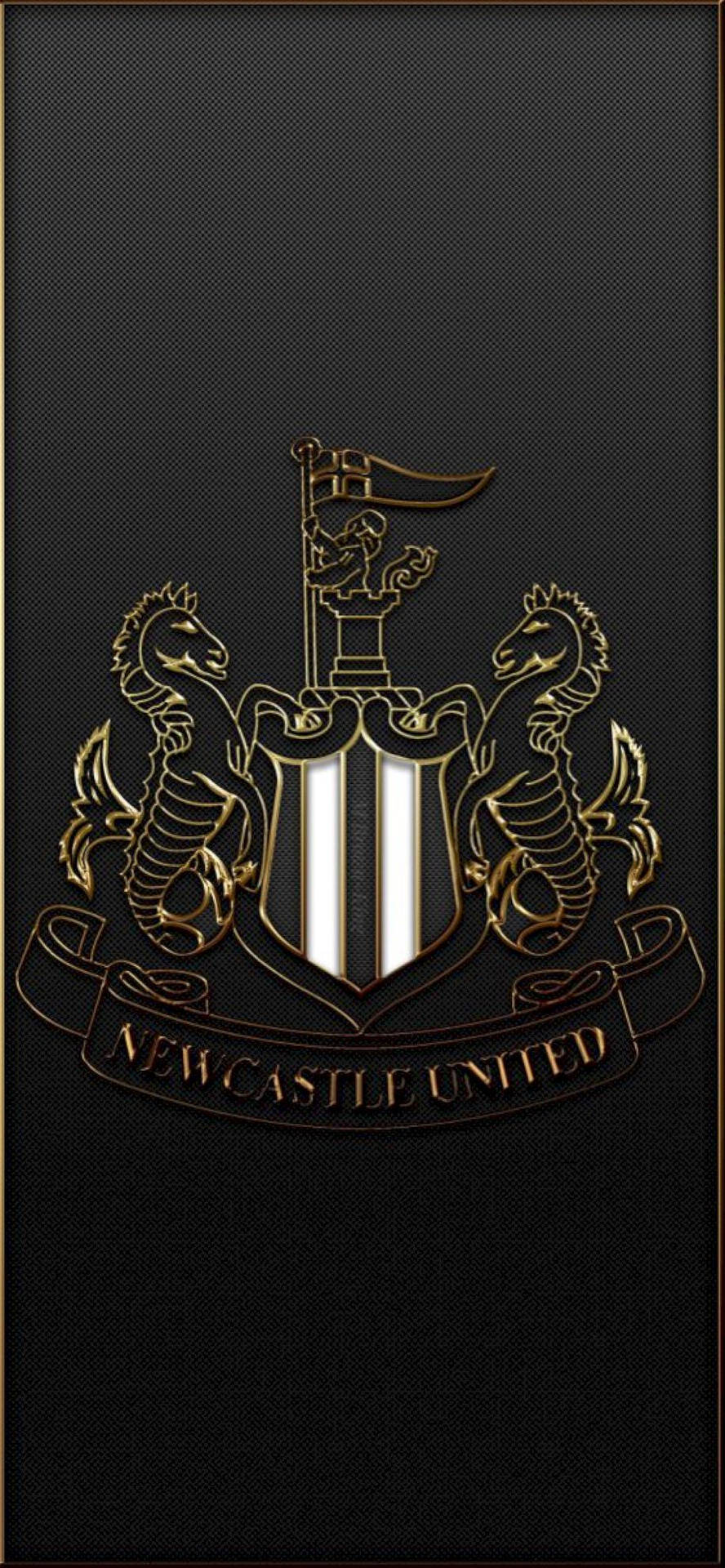 Newcastleunited Fc-präglad Logotyp. Wallpaper