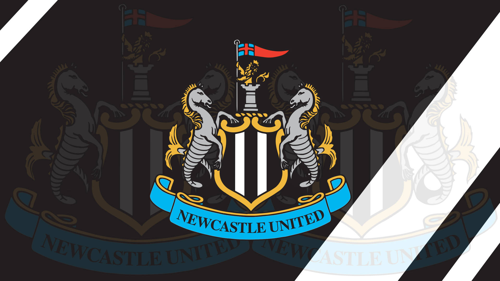Newcastle United FC Faded Logo Wallpaper