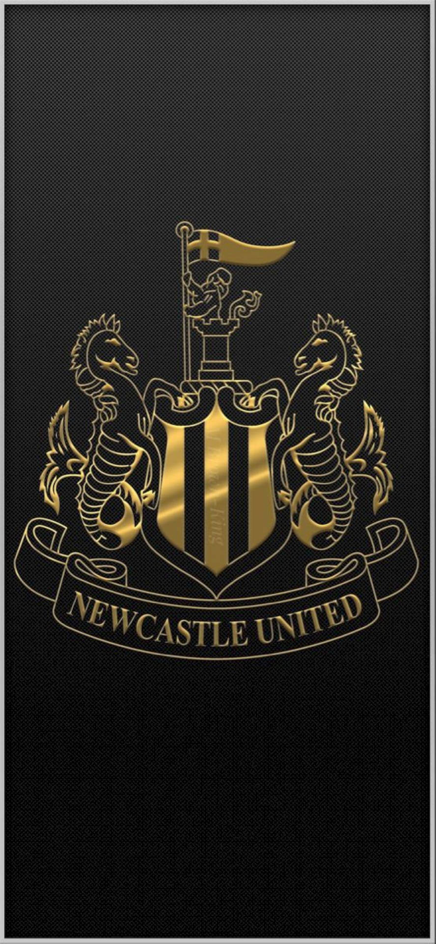 Nuovologo Dell'fc Newcastle United In Oro Sfondo