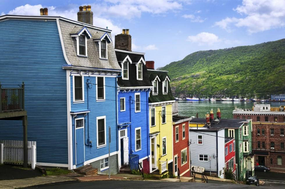 Newfoundland's Colorful Neighborhood Wallpaper