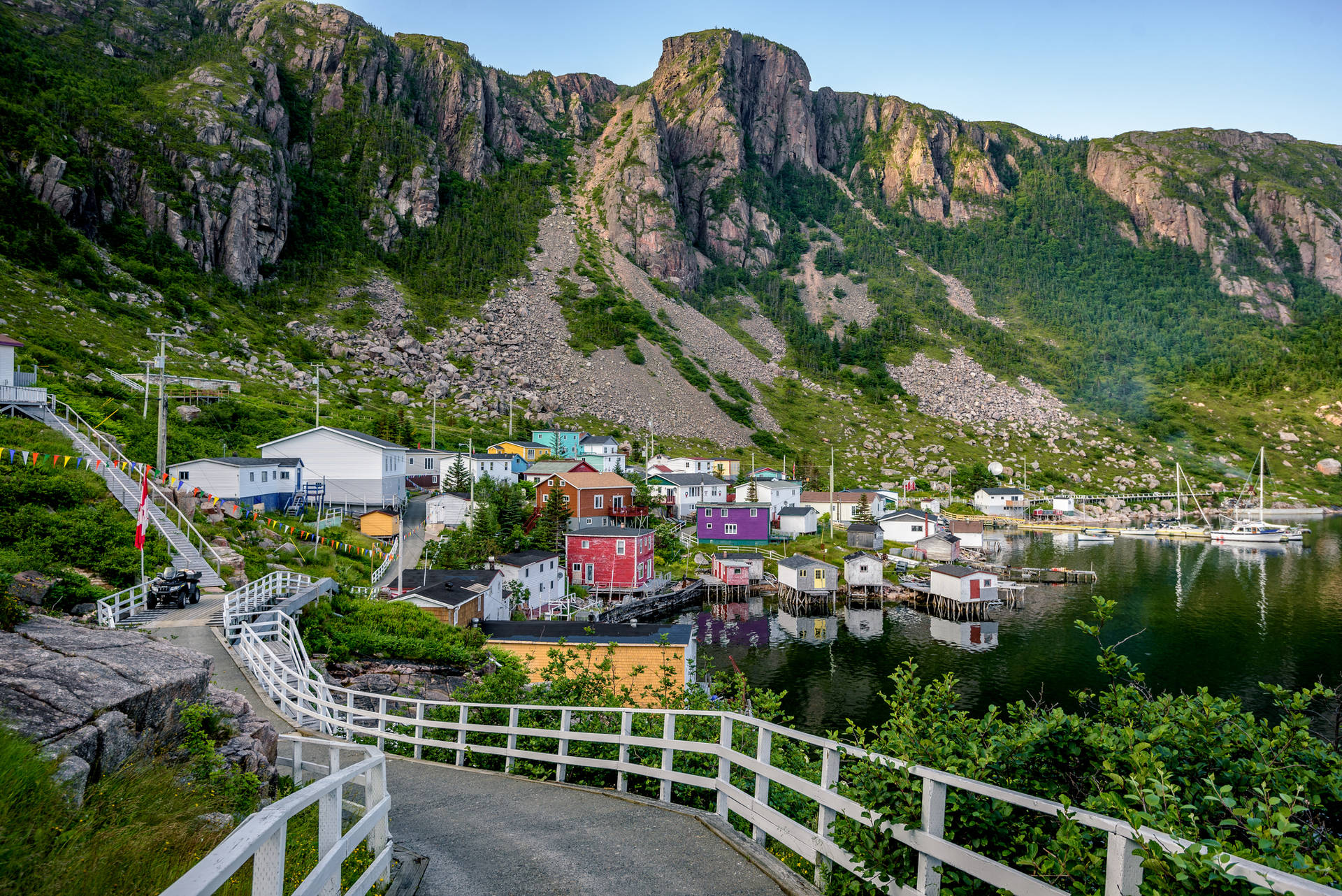 Newfoundland Town In The Mountains Wallpaper