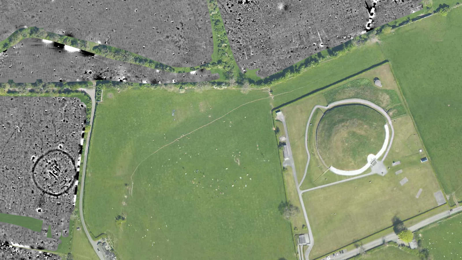 Newgrangeen Vista Satelital Fondo de pantalla