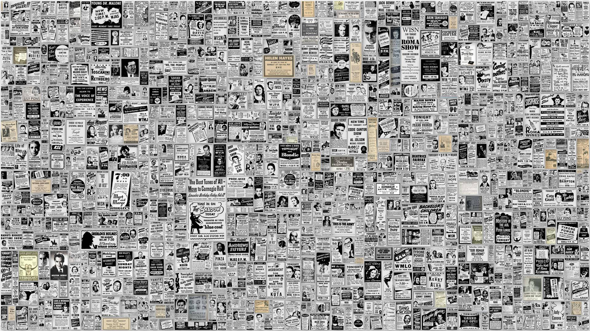 Newspaper Aesthetic Collage Tiny Clippings Wallpaper