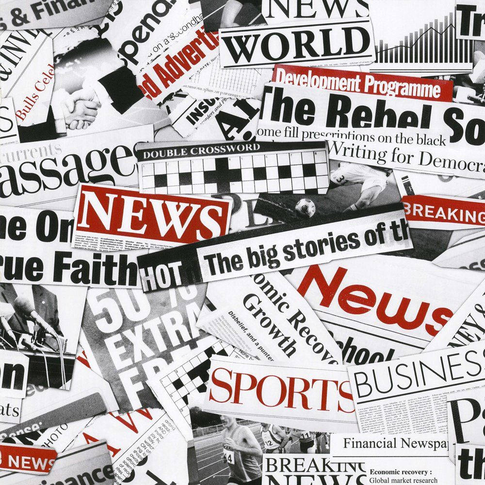 Newspaper Aesthetic Red Aesthetic Clippings Wallpaper