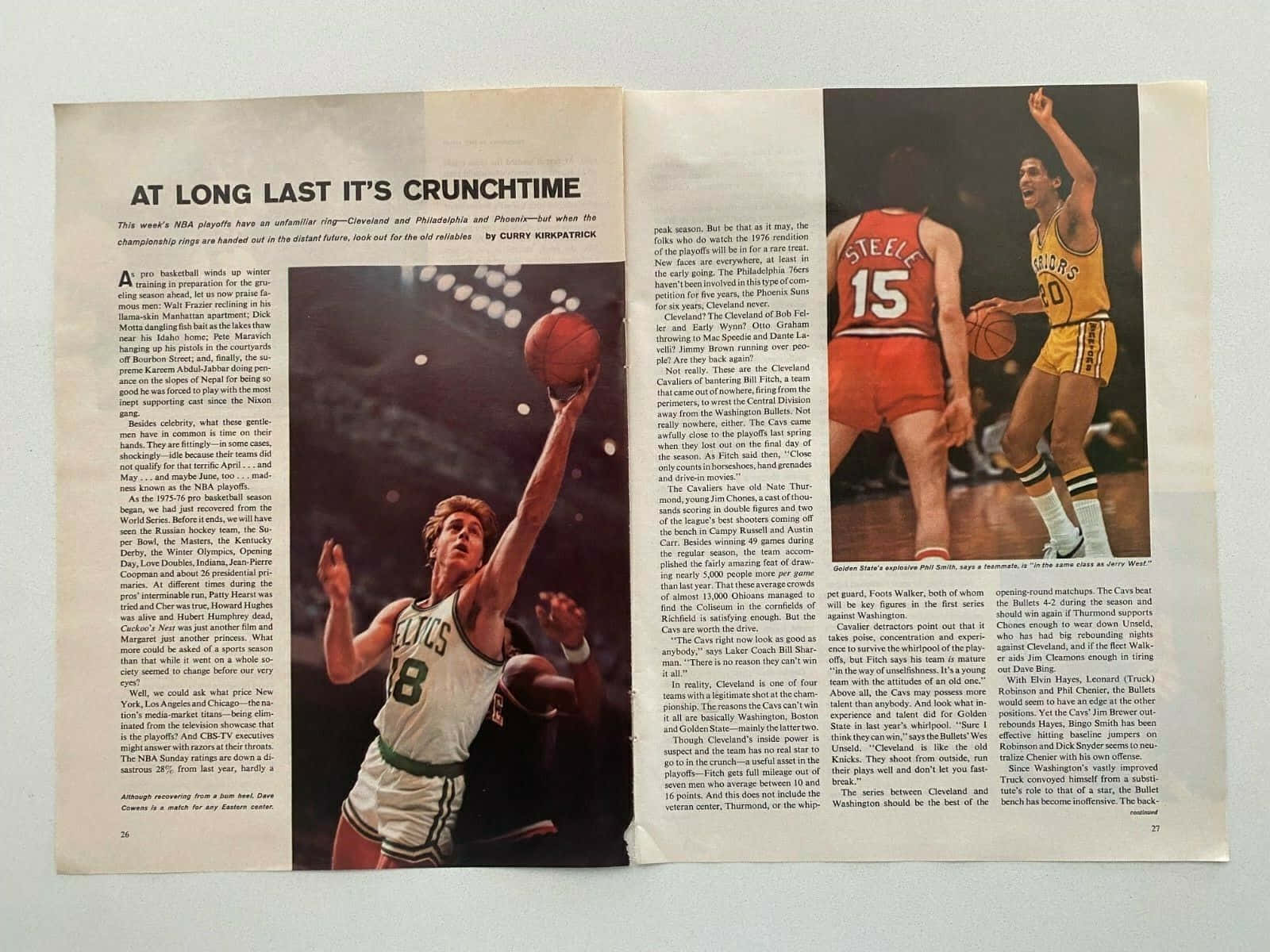 Newspaper Clipping Of Dave Cowens Wallpaper