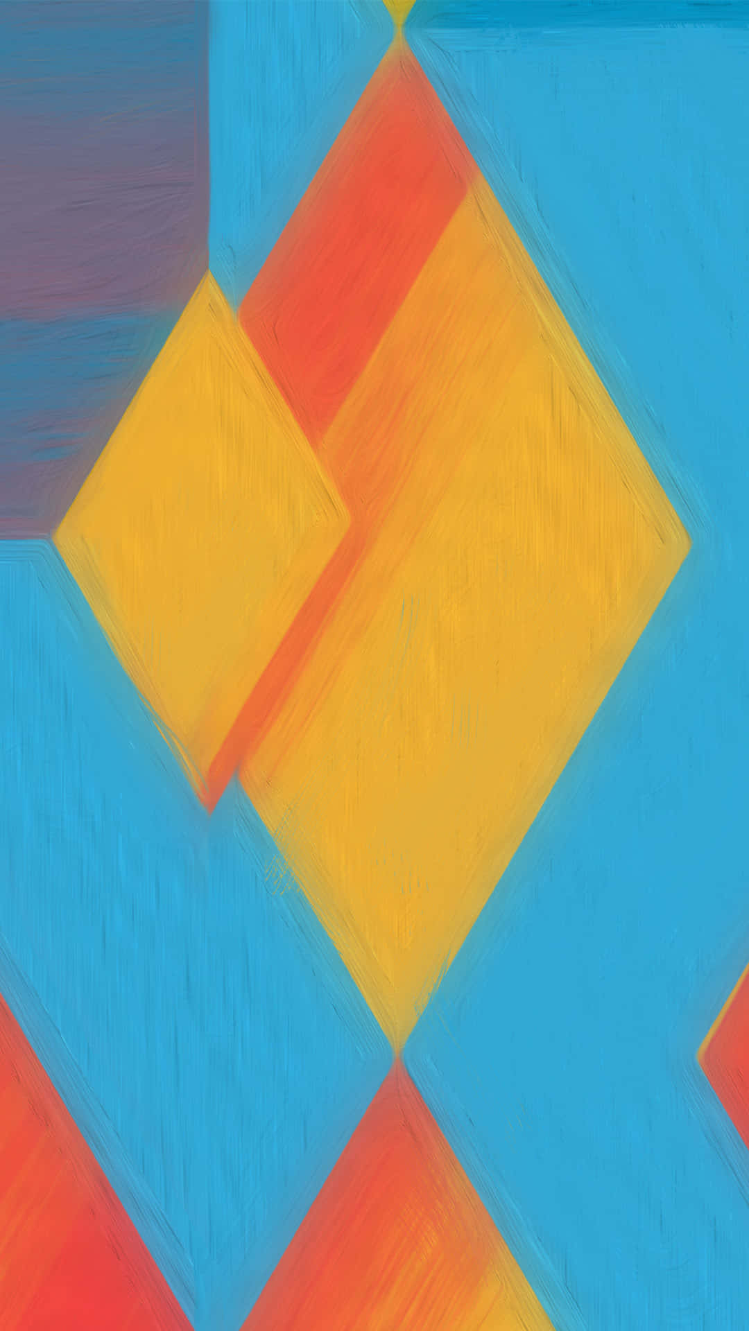 A Colorful Abstract Painting With Squares And Triangles Wallpaper