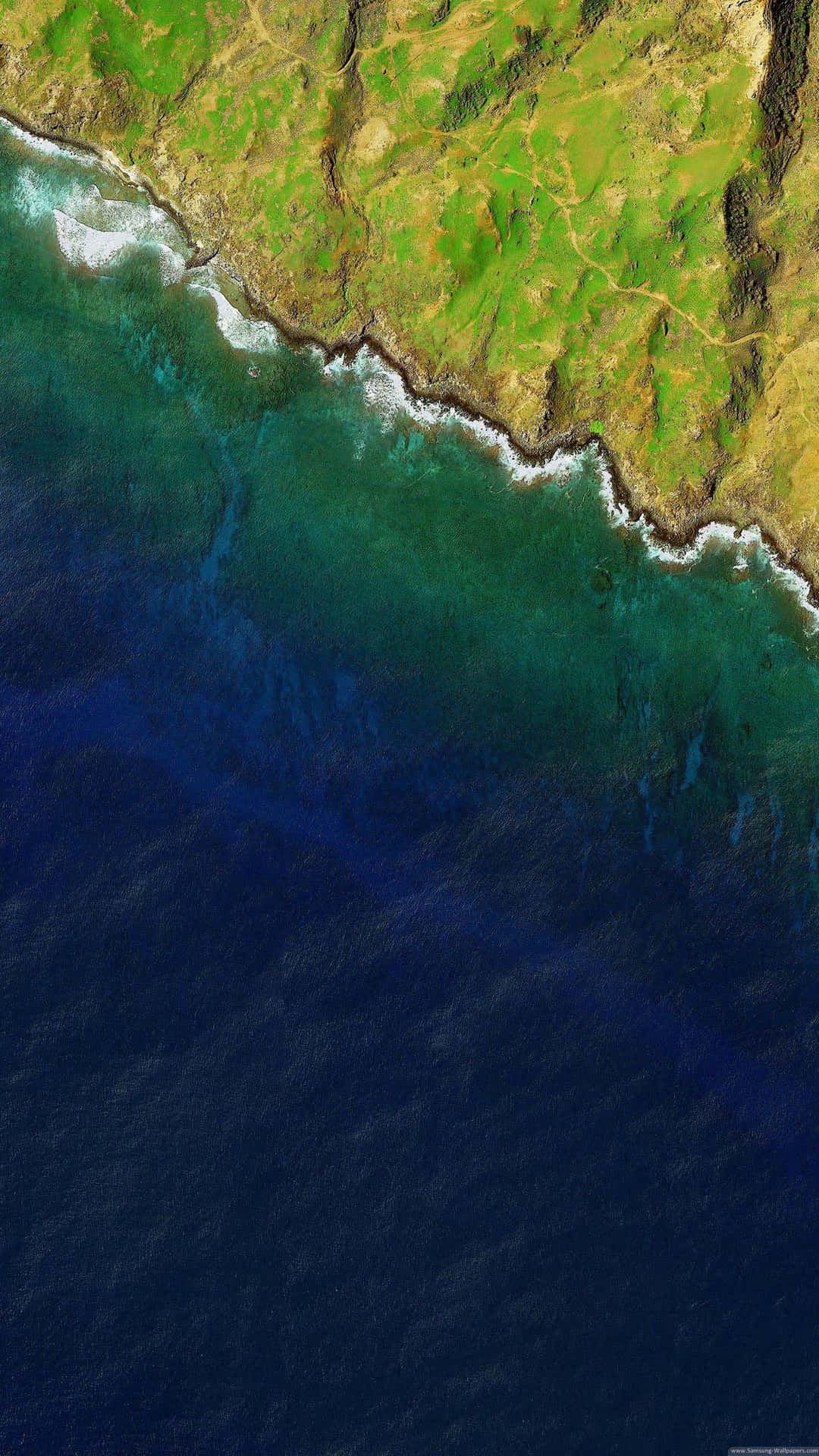 A Satellite Image Of The Ocean Wallpaper