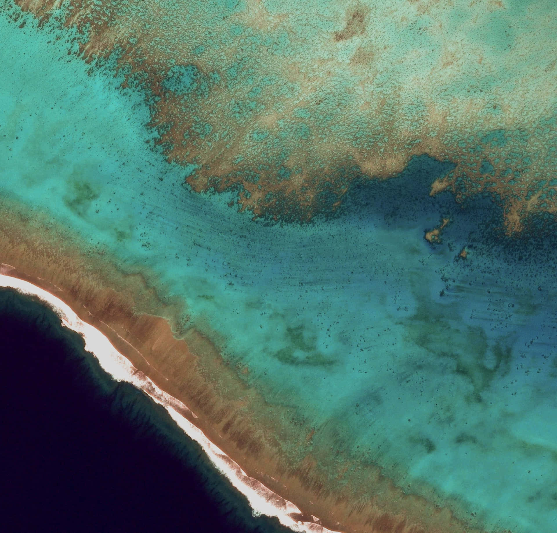 An Aerial View Of The Great Barrier Reef Wallpaper