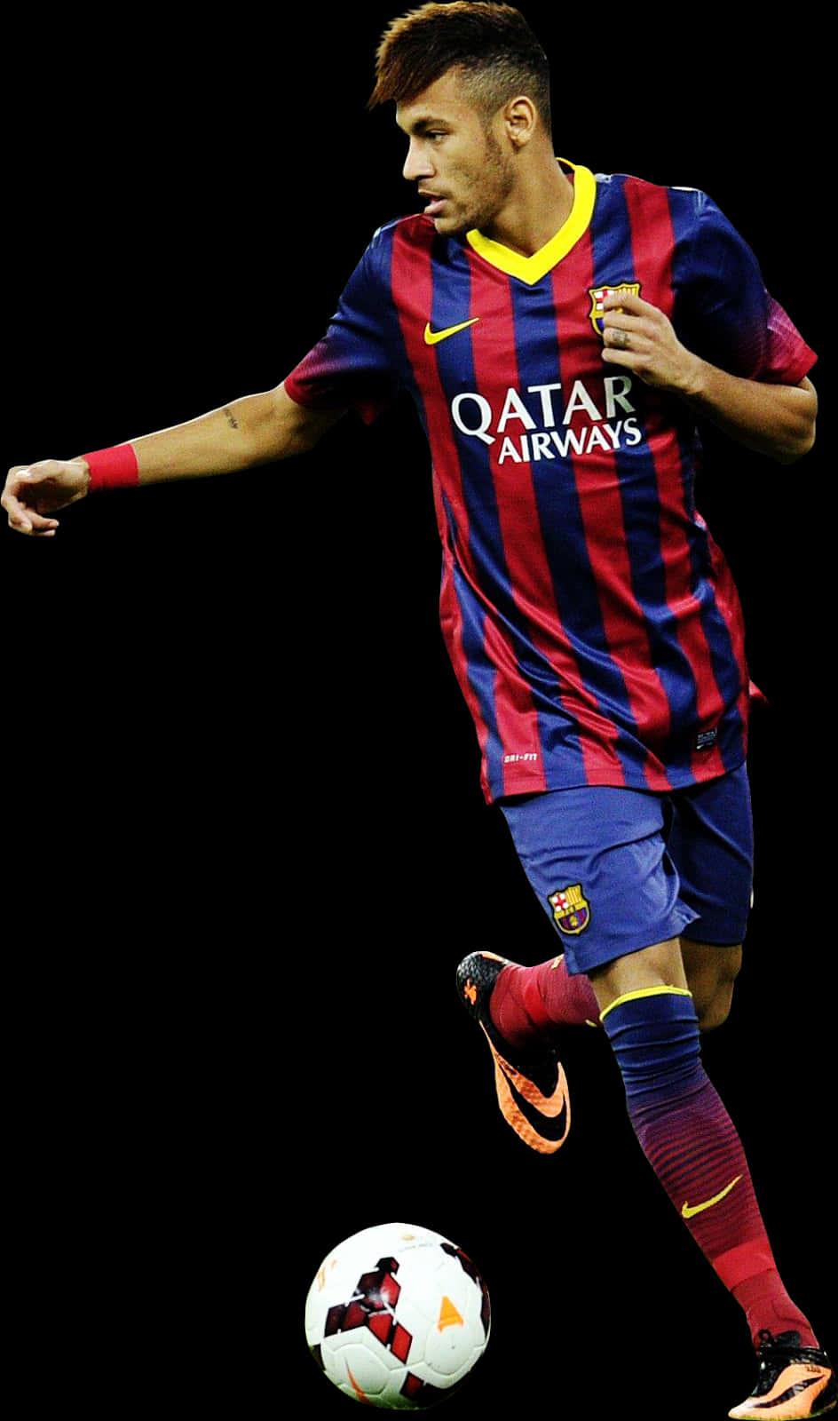 Neymar Barcelona Action Shot PNG