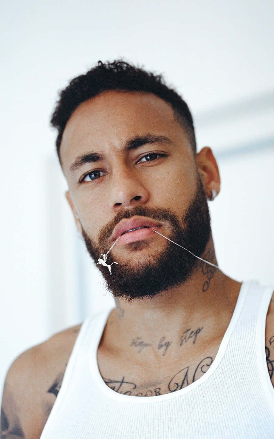 Neymar Bearded Look Portrait Wallpaper