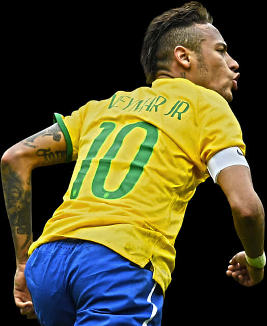 Neymar Brazil Jersey Number10 PNG